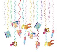 YAOZUP Guirnalda para comienzo escolar con ABC y 123, 30 unidades decorativas en espiral, bolsas de azúcar, decoración para introducción escolar, espirales
