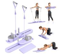Yapasopu Tabla de Pilates Dividida Mejorada, Máquina Reformer de Pilates LED, Entrenamiento Completo del Cuerpo, Entrenador Abdominal Multifuncional para Entrenamiento en Casa