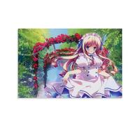YAPING Anime Girl Walking on The Park Road Porch 30x45cm