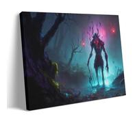 YAPING Monster in The Forest Art Póster Porch 08 x 12 pulgadas (20 x 30 cm)