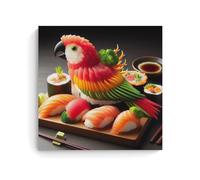 YAPING Parrot Made from Culinary Fruit Modern Home Kitchen Dormitory Kids Room Mural 40x40 cm