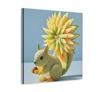 YAPING Squirrel Made of Cantaloupe Modern Home Kitchen Dormitory Kids Room Mural 28x28inch (70x70cm)
