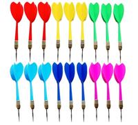 YAPKOLV 18 Piezas Set de Dardos Profesionales con Punta de Metal, Recubrimiento de Hierro y Cobre, Dardos con Barril Ergonómico para Diana, Niños y Adultos (Dardos Multicolor - 6 Colores)