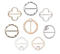 YAPKOLV Hebillas de Anillos para Mujer, 8 Piezas, Metal, Clip de Camiseta, Hebilla de Bufanda con Diamantes de Imitación, Broches para Ropa Mujer, Broches Metálicas, Broche Pañuelo