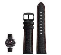 yaponuk Cadena de cuero para reloj Hamilton H32705581 Jazzmaster Khaki Aviation Field. Correa de reloj.(Blackob1,22mm)