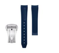 yaponuk Correa de caucho fluorado para Omega Seamaster 600 Dark Side of the Moon Speedmaster 57 Aqua Terra 150 Moonwatch Racing Chronograph Watchband(Blues2,20-18mm)