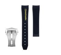 yaponuk Correa de caucho fluorado para Omega Seamaster 600 Dark Side of the Moon Speedmaster 57 Aqua Terra 150 Moonwatch Racing Chronograph Watchband(Yellows1,21-18mm)