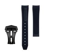 yaponuk Correa de caucho fluorado para Omega Seamaster 600 Dark Side of the Moon Speedmaster 57 Aqua Terra 150 Moonwatch Racing Chronograph Watchband(Blackb1,19-18mm)