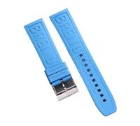 yaponuk Correa de caucho para Breitling Avenger Super Ocean Challenger, Serie Profesional de Aviones de Reconocimiento(Sky blues)