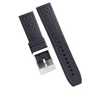yaponuk Correa de caucho para Breitling Avenger Super Ocean Challenger, Serie Profesional de Aviones de Reconocimiento(Blackb1)