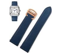 yaponuk Correa De Cuero De Liberación Rápida Para Santos Classic Style WSSA0009 WSSA0010 WSSA0018 Nueva Cadena De Reloj SANTOS(Blue-rose gold,21mm)