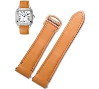 yaponuk Correa De Cuero De Liberación Rápida Para Santos Classic Style WSSA0009 WSSA0010 WSSA0018 Nueva Cadena De Reloj SANTOS(Khaki-rose gold,21mm)