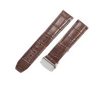 yaponuk Correa de cuero genuino transpirable para reloj Maurice Lacroix Pontos PT615LC6017.(Brown-Steel,22mm)