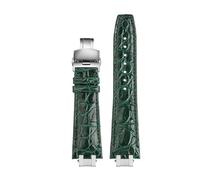 yaponuk Correa de cuero para reloj de hombre MAURICE LACROIX AIKON AI6008 AI6007 AI6038 AI6058(Green buckl adapter,AI6058)