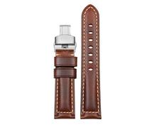 yaponuk Correa de cuero para reloj Hamilton Jazzmaster Khaki Aviation, correa de piel de vaca con hebilla de mariposa, cadena de reloj para hombre(Light browns,20mm)