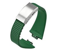 yaponuk Correa de reloj de caucho fluorado para Tissot PRX Series Super Player 35 mm 40 mm FKM para mujeres y hombres con hebilla plegable(Green,11mm)