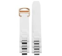 yaponuk Correa De Reloj De Caucho Resistente Al Agua Con Extremos Convexos Para La Serie 21st Century(Whiter)