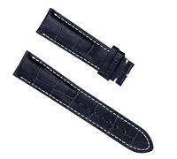 yaponuk Correa De Reloj De Cuero De Vaca Genuino Para Breitling Avenger Superocean Correa Con Hebilla Para NAVITIMER WORLDBelt 22mm(Blue Bamboo)