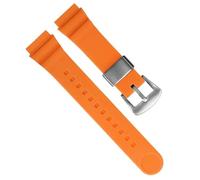 yaponuk Correa de reloj de goma de silicona para hombre, correa de muñeca enlatada para Seiko 5 No. SNE537 SRPA83J1, deportes solares, buceo(Orange silver buckle)