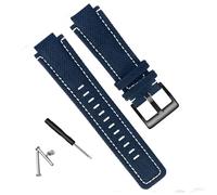 yaponuk Correa de reloj de lona para hombre adecuada para Timex Tide Compass T2N720 T2N721 T2N739 accesorios de repuesto de correa de reloj de nailon(Blue White Black)