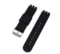 yaponuk Correa de reloj de nailon, correa de lona para reloj SWATCH Sport, pulsera suave y cómoda(Black,17mm)
