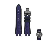 yaponuk Correa de silicona para reloj Roger Dubuis EXCALIBUR King(Blue black)