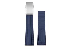 yaponuk Correa plegable de caucho fluorado para cronógrafo Breitling Avenger Super Ocean(Dark blue silver)