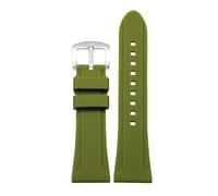 yaponuk Correas de reloj de silicona para modelos Diesel DZ4318 DZ4323 DZ7395 Correa de reloj de caucho con caras grandes(Army greens a,24mm)