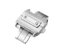 yaponuk Hebilla de mariposa de doble presión de acero inoxidable macizo antialérgica para hombres y mujeres, accesorios para correa de reloj Sandoz(Steel,21mm)