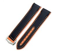 yaponuk New Nylon Rubber Watchband Fit For Omega Seamaster 300 AT150 Speedmaster Silicone Watch Strap(Coal Black,19mm)