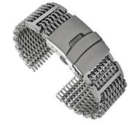 yaponuk Para Iwc Correa De Reloj De Metal 316L Pulsera De Malla Milán De Acero Inoxidable Para Correa De Muñeca Omage(Silver,20mm)