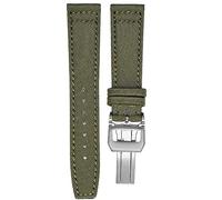 yaponuk Para IWC TopGun Pilot Spitfire Timezone Correa Reloj de pulsera Tela de lona de nylon Correa de reloj 20 mm 21 mm 22 mm(Green folding,20mm)