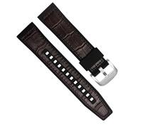 yaponuk Pulsera Reloj Cuero+silicona Para Seiko Skx Sport Brazalete Para Omega Seamaster Plant Ocean Correa Reloj Con Hebilla Acero(Bamboo-brown-01)