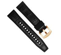 yaponuk Pulsera Reloj Cuero+silicona Para Seiko Skx Sport Brazalete Para Omega Seamaster Plant Ocean Correa Reloj Con Hebilla Acero(Bamboo-black-03)