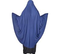 Yaqeen XL Khimar - Juego de oración de una pieza con material elástico de licra, azul marino, XL
