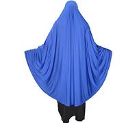 Yaqeen XL Khimar - Juego de oración de una pieza con material elástico de licra, azul, XL