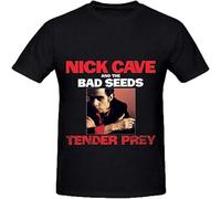 YAQINUO kute Nick Cave Tender Prey Tracks Men's O Neck Casual T Shirt Black L