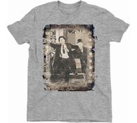 YAQINUO Laurel & Hardy Retro Film Strip Way out West Men's Grey T Shirt Grey M