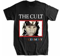 YAQINUO Mens Summer Cotton T Shirt Loose Tops Crew Neck Compression Men The Cult Ceremony Unisex Tees Black L
