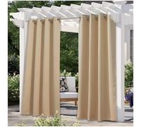 Yaqor Cortinas Exterior Terraza Impermeable Beige. Cortinas Exterior para Pérgolas, Porches Y Terrazas - Diseño Elegante Y Resistente para Proteger Tu Espacio Al Aire Libre (1)