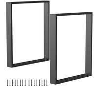 Yaqor X2 Patas Mesa. Patas para Mesas Hechas De Hierro O Metalicas. Patas para Mesa De Cristal O para Muebles. De Acero 60X72 Cm Estilo Industrial Negras para Mesas Comedor Escritorio O De Cristal