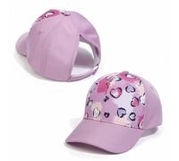 YAQUEKOU Gorra para niños y niñas, gorra ajustable Snapback arcoíris, gorra de béisbol, gorra de béisbol de leopardo, gorra de béisbol para niños, gorra de béisbol para niñas, Amor., 3-10 Jahre