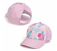 YAQUEKOU Gorra para niños y niñas, gorra ajustable Snapback arcoíris, gorra de béisbol, gorra de béisbol de leopardo, gorra de béisbol para niños, gorra de béisbol para niñas, flores, 3-10 Jahre