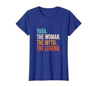 Yara The Woman The Myth The Legend Nombre Yara Camiseta, Mujer, Azul Real, L