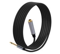 YARCHONN 1/4 pulgadas TS Extension Cable,3M 6,35 mm Mono macho a hembra de cuartel Inch Connectors Audio Extension Cable Cord for Amplifiers, Headphone Guitar Instruments -9,8FT