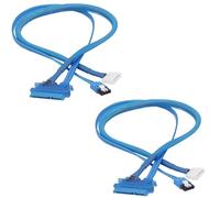 YARCHONN 22Pin SATA Data Power Cable 2 en 1 SATA III 7 + 15 Pin a 7 Pin Data con IDE 4Pin Power Interface Femenino a Masculino Data y Power Combo Extension Cable -50cm -2pcs