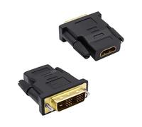 YARCHONN Adaptador DVI a HDMI bidireccional DVI-D 18+1 macho a HDMI hembra convertidor Single Link Full HD 1080P @ 60Hz adaptador conector para ordenador monitor HDTV LCD/DVD -2 unidades