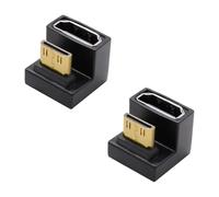 YARCHONN Adaptador mini HDMI a HDMI en forma de U de 180 grados UHD2.1 8K a 60Hz 48Gbps ángulo ascendente Mini HDMI macho a HDMI hembra, extensor convertidor conector para cámara, monitor de pantalla