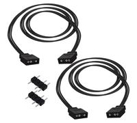 YARCHONN ARGB - Cable alargador (5 V, 3 pines, RGB, 2 unidades) | Cable de tira LED ARGB de 3 pines, 5 V, hembra a hembra, adaptador de sincronización, con conector macho