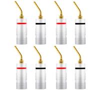 YARCHONN Banana Pin Conectores Speaker, 2 mm Banana Pin Tipo Conectores chapados en oro Terminales Solderless para Amplificador Speaker Cable Cable Sound System Home Audio -8pcs